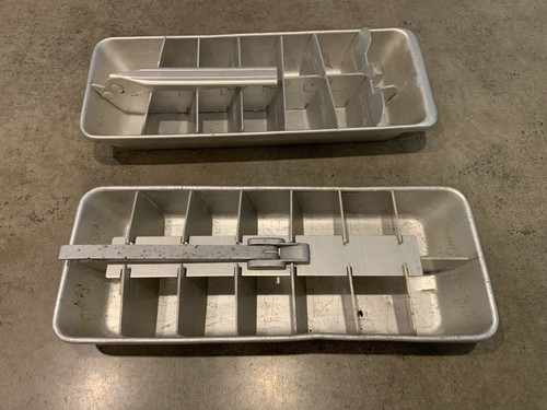 Vtg aluminum ice trays Frigidaire And One Other Lot Of 2