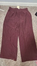 Halara burgundy wide leg pants size large