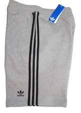 adidas Originals 3-Stripes Shorts Men's size L Gray/Black Zip Pockets JY1381
