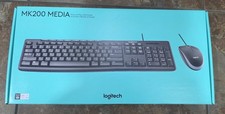 Logitech MK200 Media Corded Keyboard and Mouse Combo New In Box Sealed