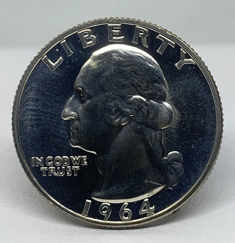 1964 Washington Silver Proof Quarter 90%. #A28