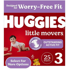 Huggies Little Movers Baby Diapers Multi Sizes Disposable Leak Protection