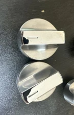 Whirlpool Range Stove Oven 3 Burner Control Knobs Stainless OEM Parts New