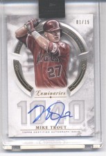 2018 Topps Luminaries Hit Kings Autographs #HK-MT Mike Trout Autographe ID:29087
