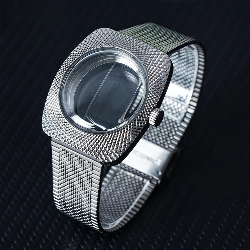 NEW Double Domed Glass Pattern Carving Watch Case Accessories 36.5MM * 41MM Case