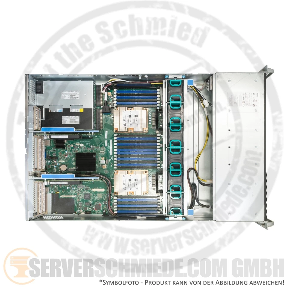 Intel R2224WFTZS 19" 2U SFF 2,5" 8x SAS NVMe U.2 2x Intel XEON Scalable Server - Bild 3 von 4