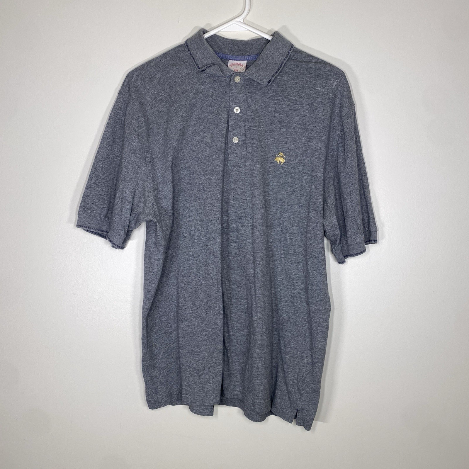 Brooks Brothers Gray Cotton Polo Shirt Mens Large
