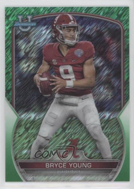 2022 Bowman U Chrome Green Shimmer Refractor 84/99 Bryce Young #1 0kr0