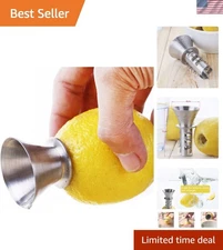 Compact Stainless Steel Citrus Juicer for Lemons and Limes - Efficient & Stylish