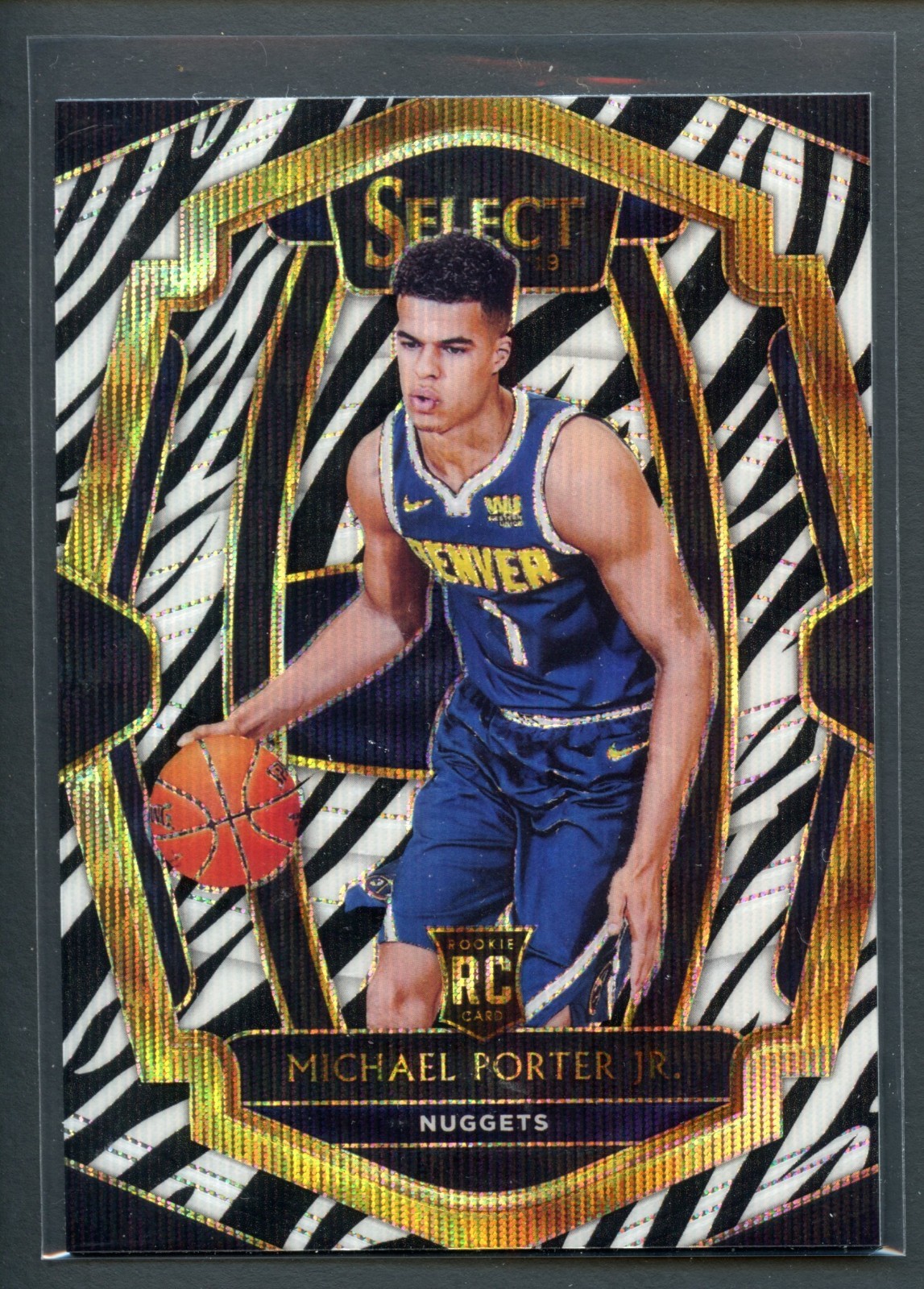 Michael Porter Jr Premier Zebra Prizm Case Hit Rookie 2018-19 Select #134 RC SSP
