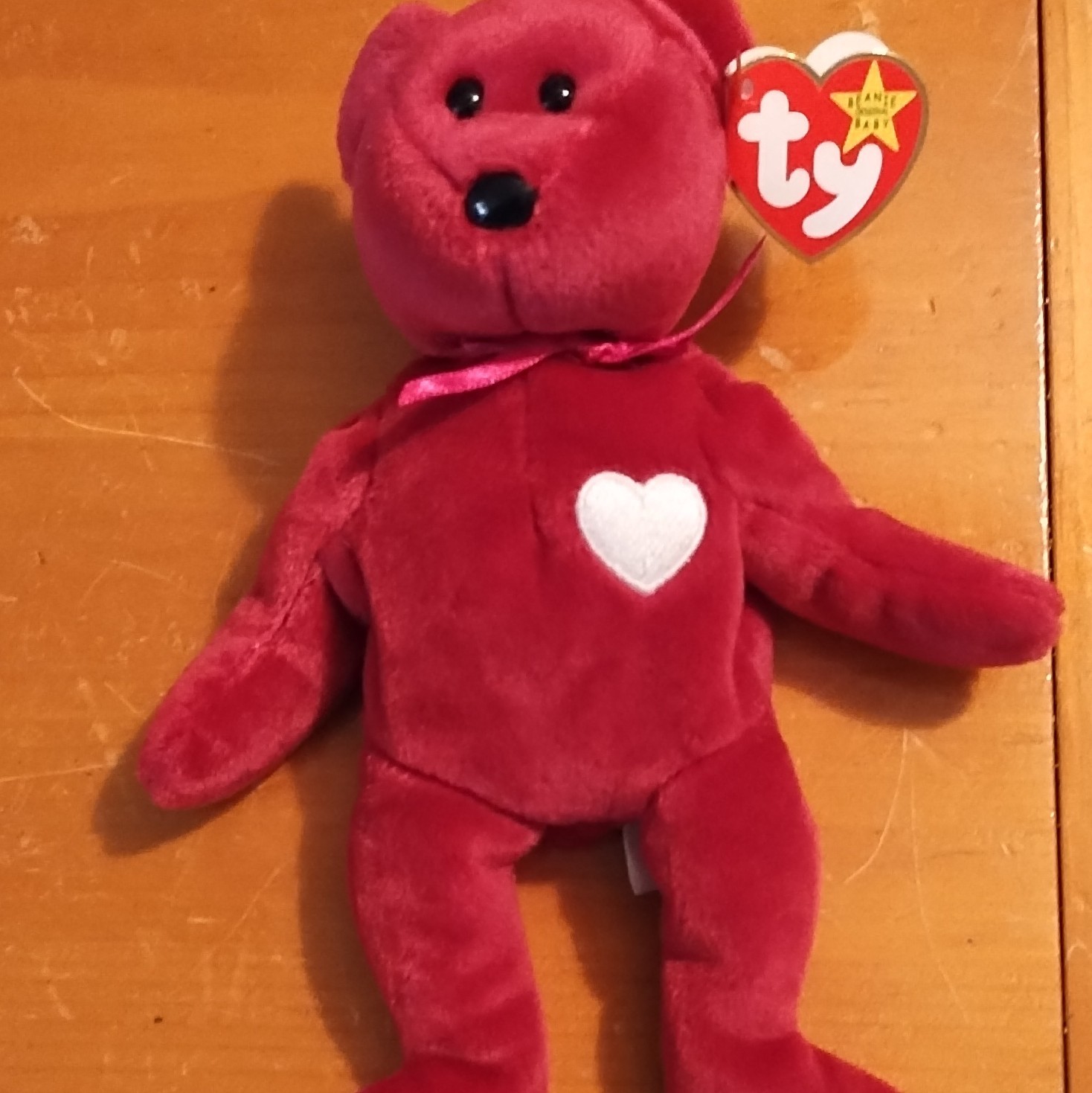 Ty Beanie Babies Valentina Bear Red Plush Heart Patch 1998 Vintage Age 3+