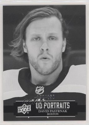 2021 Upper Deck Series 1 UD Portraits Black & White 152/250 David Pastrnak 0b0r