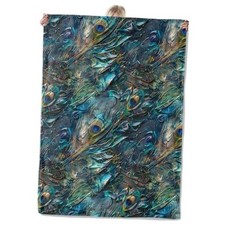 Throw Blanket Gifts for Women, Soft Fuzzy Warm Cozy 50"x60" Peacock Feather