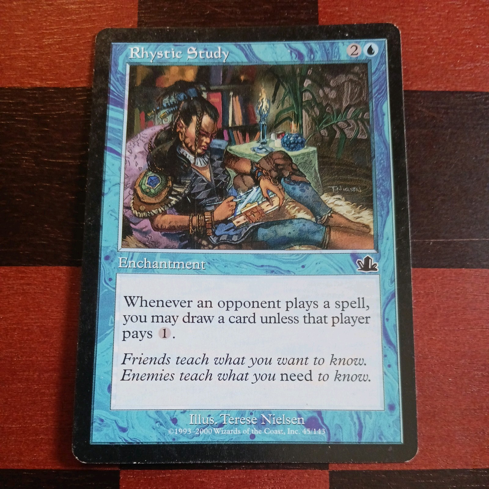 Mtg Rhystic Study LP Prophecy Magic the Gathering Commander Card
