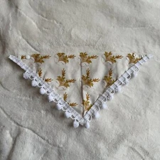 NWT Loic by Design Reindeer Babe Christmas Dog Bandana, White + Tan, Size M