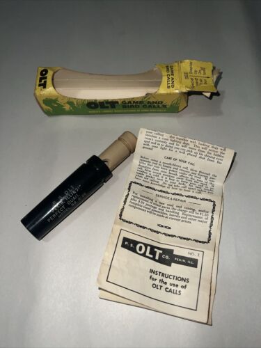 Vintage Philip S. Olt Model Q-30 Perfect Quail Call, Early Model, NEW, Old Stock - Picture 1 of 13