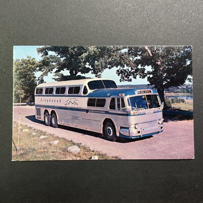 Antique 1963 Greyhound Scenicruiser Bus New York Real Photo RPPC