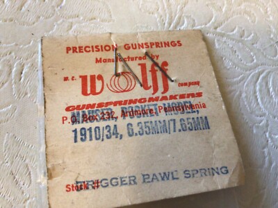 Vtg. WOLFF Mauser  1910 /34, 6.34MM / 7.65 MM Trigger Pawl Springs