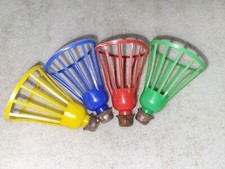 Four Unused Plastic  Metal Space Bomb Cap Toys