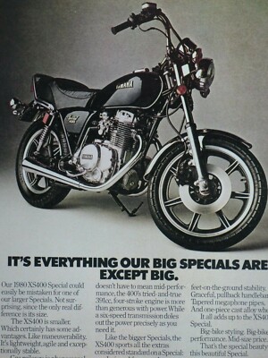 【超希少・ビンテージ】Yamaha HandySound HS-400 袋付き 1980 Yamaha XS400 Special Vintage Big Special Original Ad 8.5 x 11