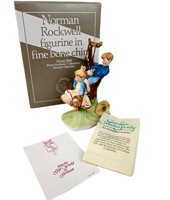 Gorham Norman Rockwell FLYING HIGH Young Love Figurine Fine Bone China MIB MINT