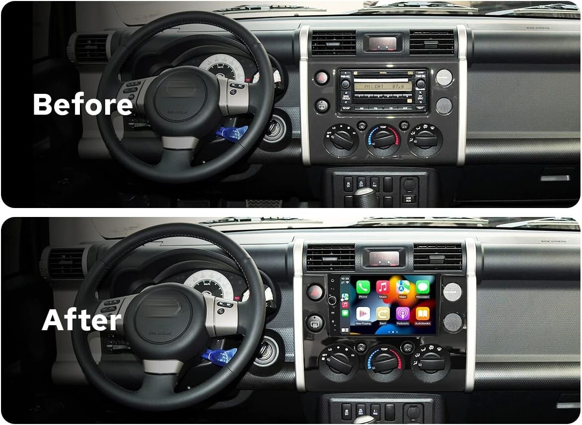 For Toyota Fj Cruiser 2007-2013 Apple Carplay Radio Android 13 GPS