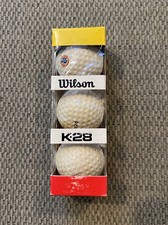 Wilson K-28 Vintage Sleeve of 3 Golf Balls “76” Gas Logo On Each - Made in USA