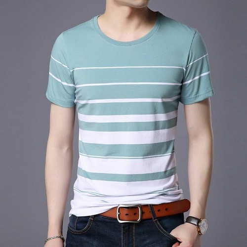 Striped Short Sleeve T-Shirt | eBay