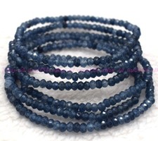Wholesale 6 Pcs Natural Kyanite 2x4mm 7.5 Crystal Healing Stretch Bracelet