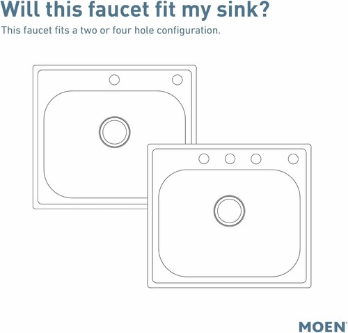 Moen 7840 Camerist One-Handle Low Arc Kitchen Faucet & Sprayer, Chrome - Picture 3 of 5