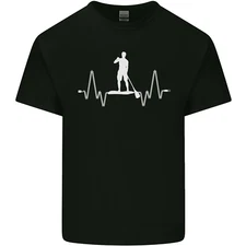 Paddleboard Pulse Paddle Boarding ECG Mens Light Cotton T-Shirt