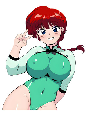 0193 Ranma Sticker, Waterproof, Laminated, Risque, Waifu