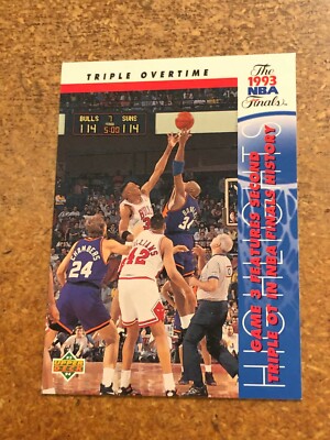1993-94 Upper Deck Basketball Highlights 205 Suns Bulls Triple