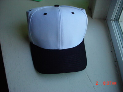 Lot of 6 White & Black Plain Ball Cap Hat Snapback 2-Tone Cap | eBay