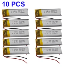 3.7v 220mah 0.81Wh Li-polymer Li Battery 501240 Li-ion For Bluetooth Headphones