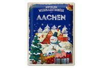 Blechschild WeihnachtsgrüßE Aachen Geschenk Deko Fest Schild 30X40 Cm