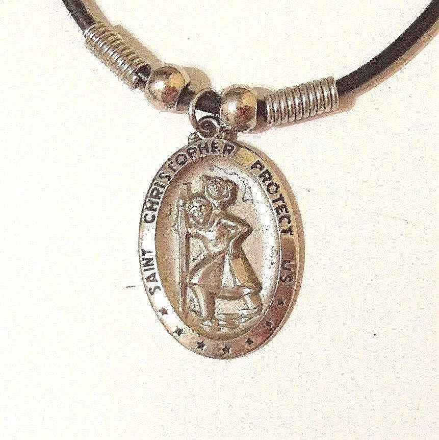 Christian Necklace and Earrings Set ~ Saint Christopher - Image 3 of 4