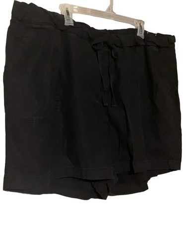 Lane Bryant Black Shorts Women’s 24 Drawstring Elastic Waist Pockets Stretch - Picture 20 of 20