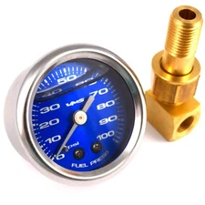 VMS Racing Blue Fuel Pressure Gauge 0-100 PSI For Honda Acura
