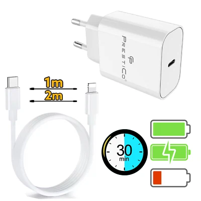 Schnell Ladegerät 30W Ladekabel Netzteil für iPhone 8 X 11 12 13 14 Pro Max Plus - Bild 1 von 4