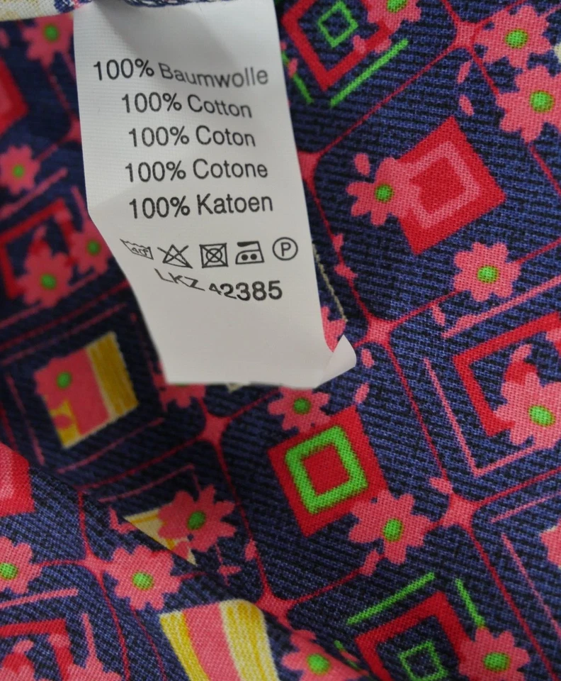 TRAUMHAFTES Kleid Freizeit Bunt Blumen 100% Baumwolle Modern Größe 54/56 NEU! - Bild 3 von 4