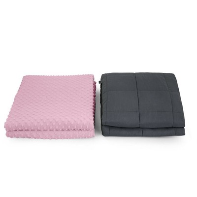 48" x 72" and 60" x 80" Premium Weighted Sensory Blankets with Pink