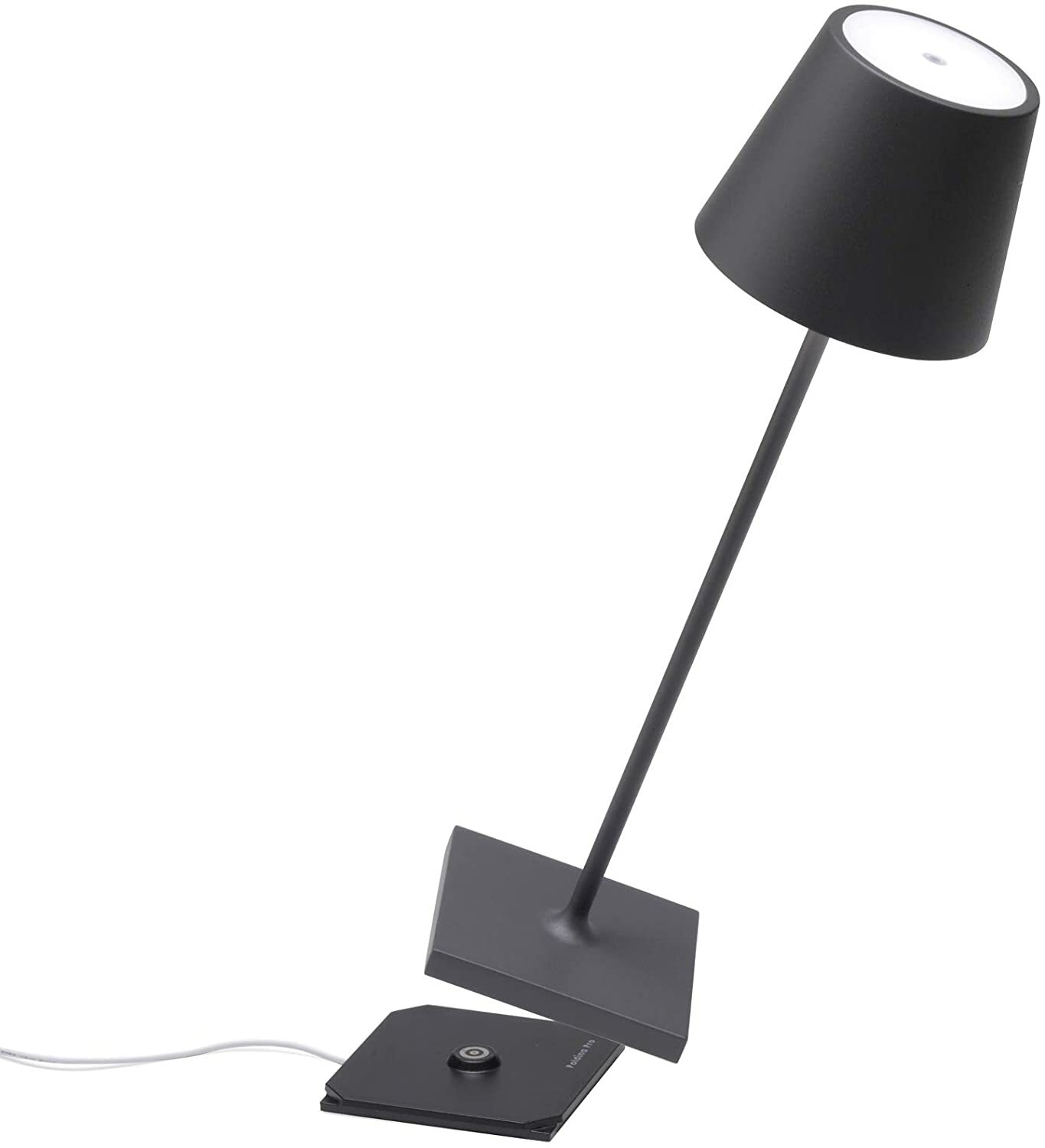 Lampada a led da tavolo Poldina Pro Grigio scuro Ricarible LD0340N3 Zafferano
