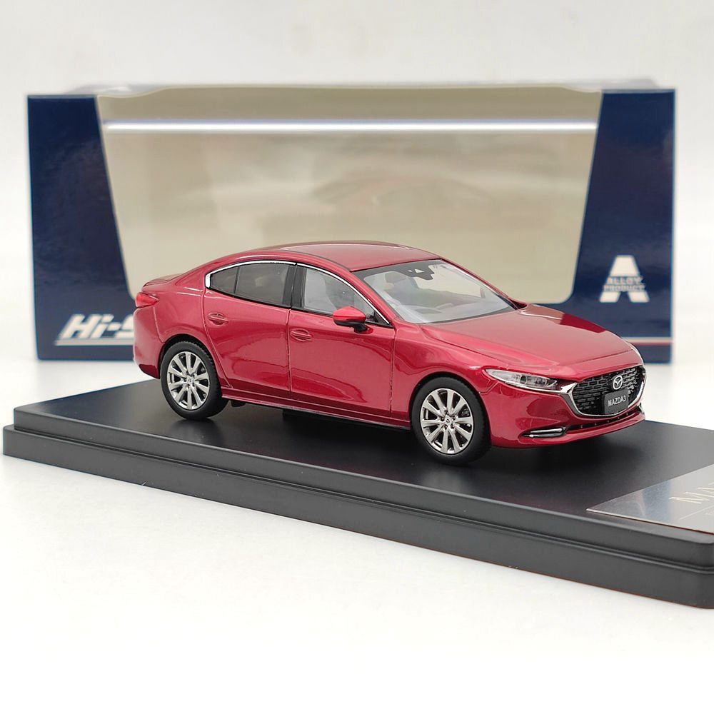 MAZDA3 セダン ハイストーリー 1/43 ミニカー レッド Amazon | Hi Story 1/43 MAZDA3 SEDAN (2019) ソウルレッド