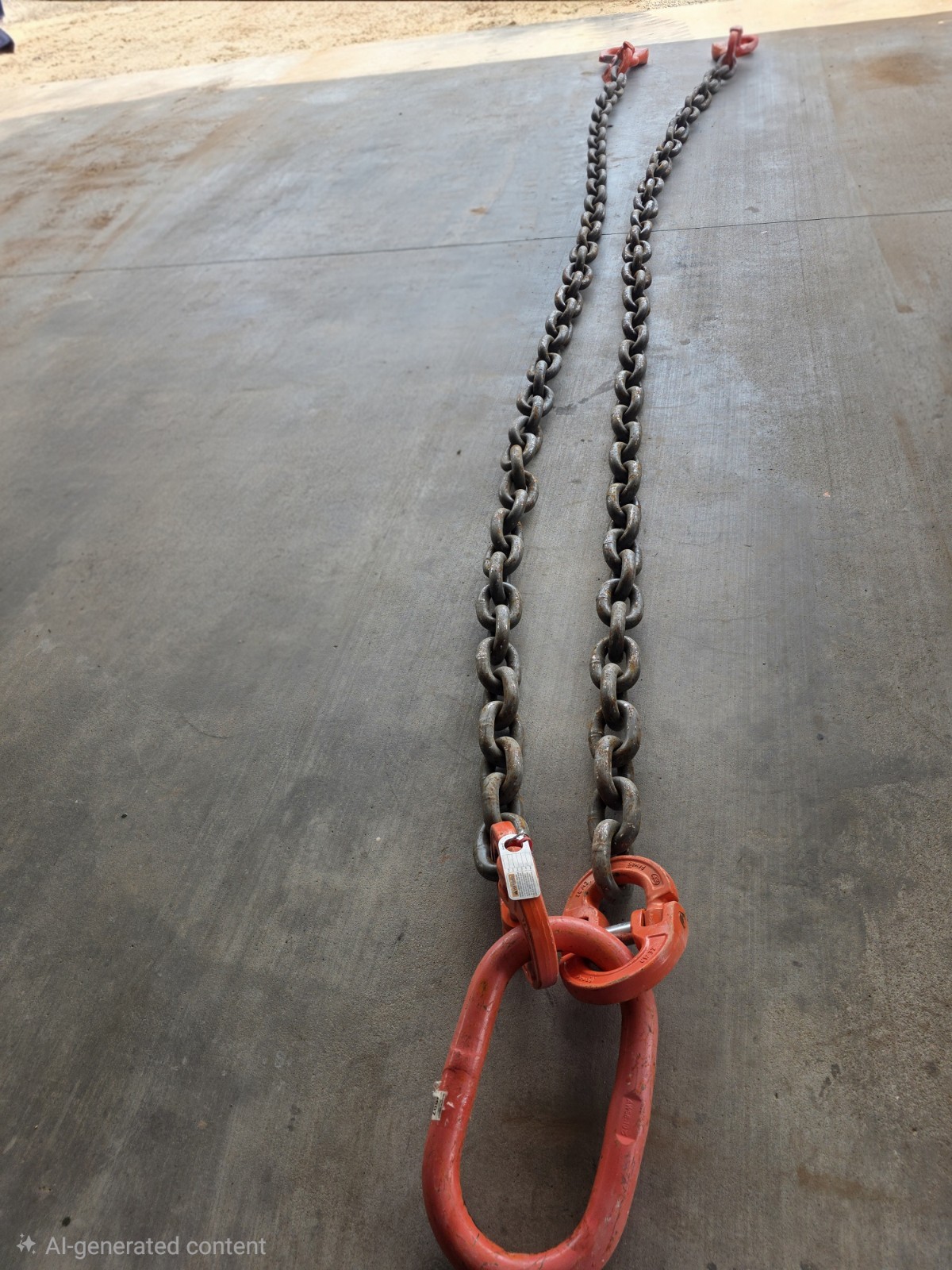 Pewag 1" 1/4" x 20 ft 2-Leg Grade 100 Chain Sling, 156600 lbs, Rigging, Lifting
