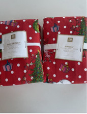 Pottery Barn Teen The Grinch Organic Festive Flannel Twin Duvet NWT Christmas