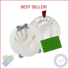 Baby Handprint Footprint Keepsake Ornament Kit Makes 2 - Bonus Stencil for Per