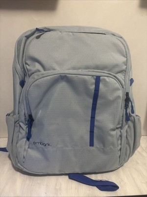 Embark Large Capacity School Backpack Blue 17  Light Stain