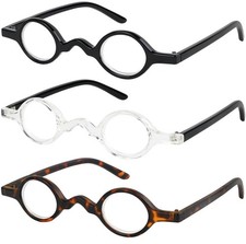 Success Eyewear Reading Glasses Set of 3 Spring Hinge Professor Readers for Men