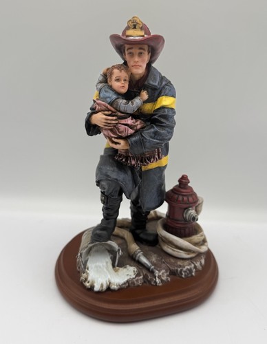 Vanmark Hero Red Hat of Courage Firefighter Figurine 1997 Fireman Nice Condition